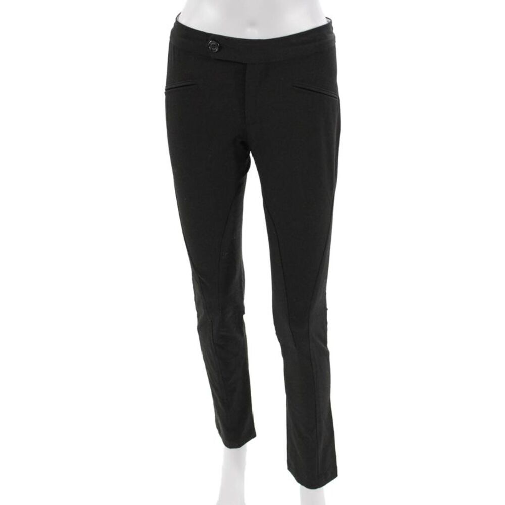 Raven Women Ankle Dress Pants Black Button Viscose Blend Size 24